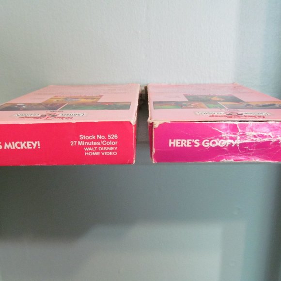 Walt Disney Vtg Here's Mickey Mouse & Here's Goofy 2 VHS Tapes - Picture 4 of 11